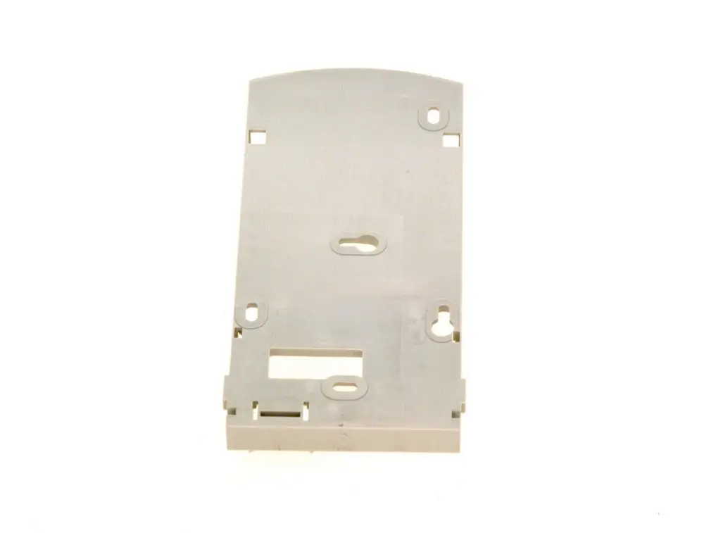 BOSCH Bauteil in neutraler Farbe, rechteckige Form mit Aussparungen und Löchern, möglicherweise für Montage oder Befestigung in einem technischen Gerät.